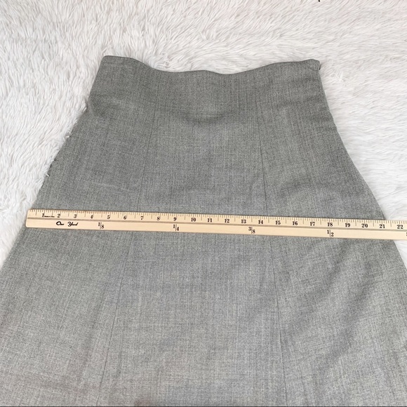 Graeme Black Virgin Wool knee length a-line Skirt gray high rise Made in Italy - Picture 6 of 10